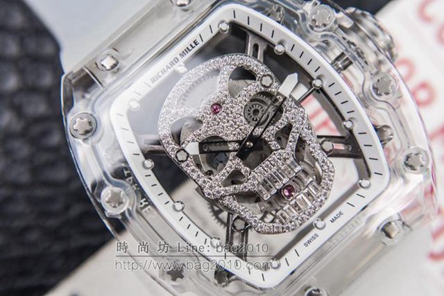 Richard Mille e理查徳米勒 RM052系列 最新鬼頭升級版 顱骨系列 原裝透明殼 理查徳米勒高端男士全自動機械腕表  hds1448